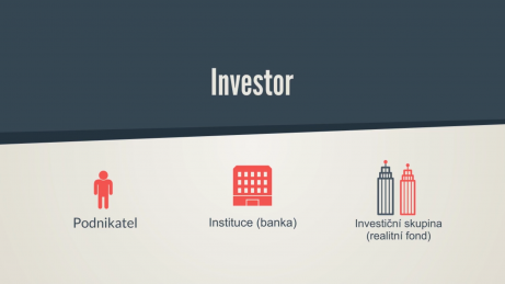 Infografika - typy investorů do bytových developerských projektů, podnikatel, instituce, investiční skupina